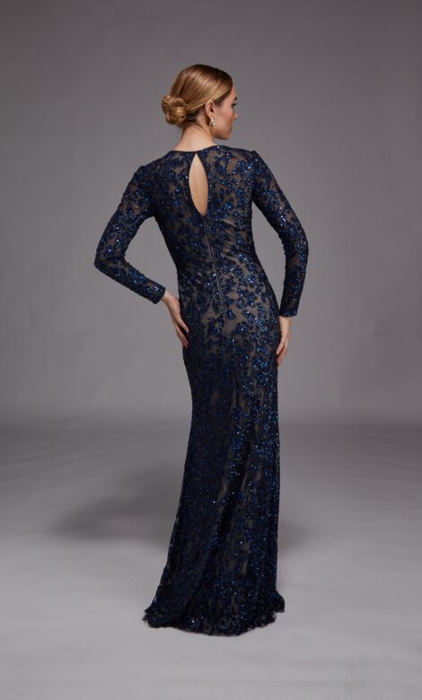 Alyce Paris 27788 Jewel Neckline Long Sleeves Dress