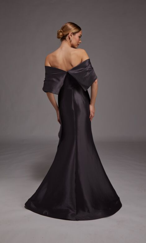 Alyce Paris 27822 Side Ruffle Off The Shoulder Dress