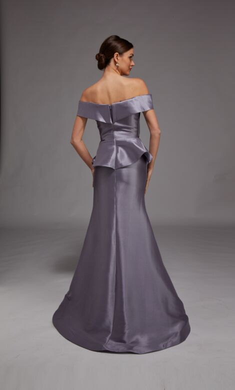 Alyce Paris 27827 Ruffle Peplum Off The Shoulder Dress