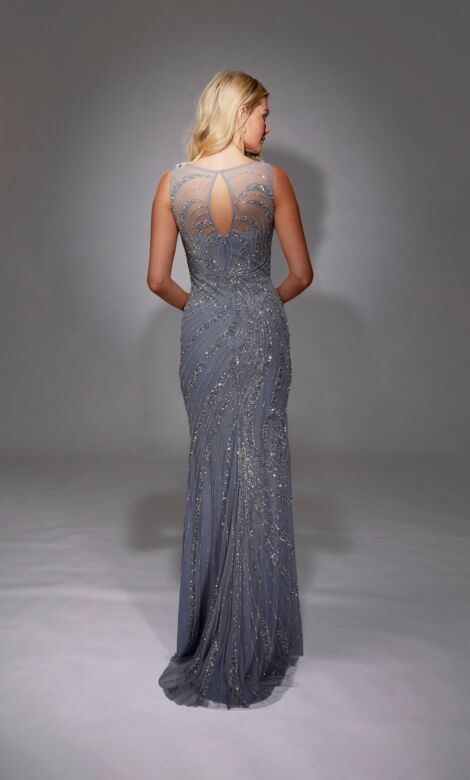Alyce Paris 27846 Illusion Neckline Keyhole Back Dress