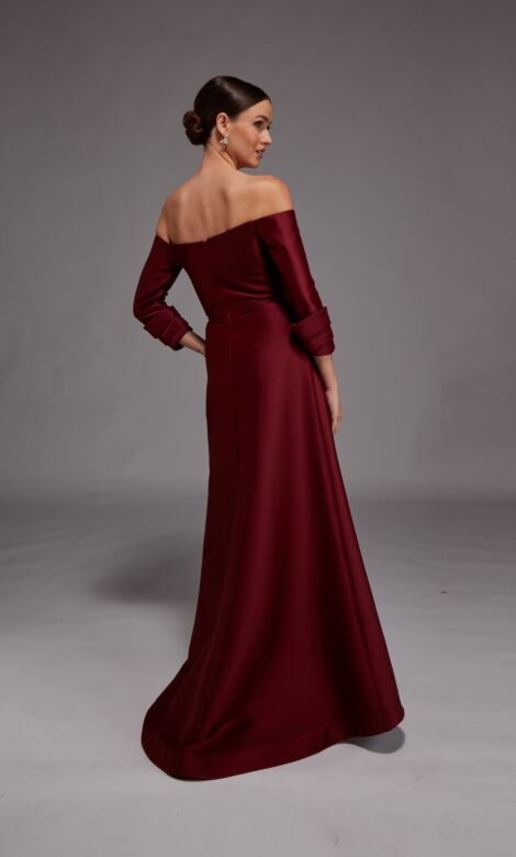 Alyce Paris 27859 Three Quarter Sleeves Bow Applique Dress
