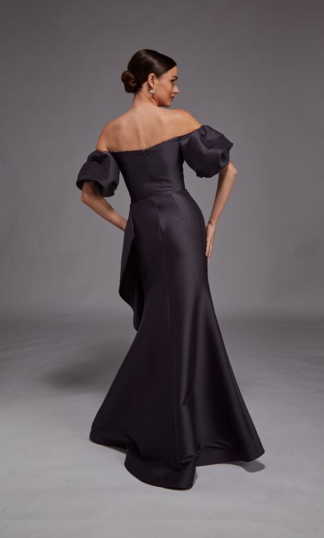 Alyce Paris 27863 Side Tail Puff Sleeves Dress