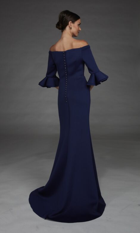 Alyce Paris 27905 Off-The-Shoulder Fitted Scuba Dress
