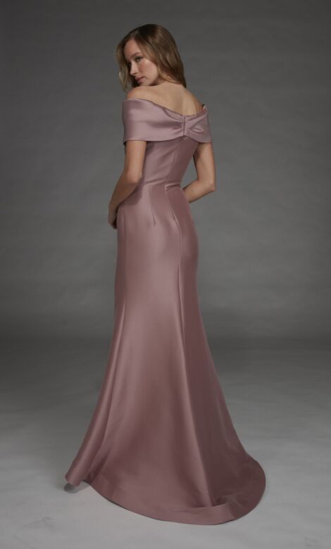 Alyce Paris 27908 Off The Shoulder Rosewood Mikado Dress