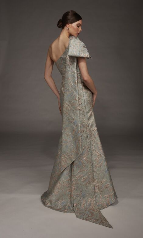 Alyce Paris 55026 Shoulder Bow Drape Mermaid Dress