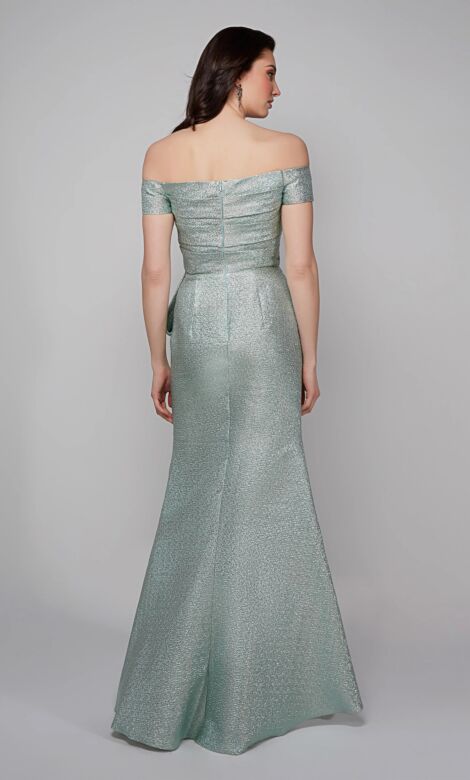 Alyce Paris 27639 Front Slit Off The Shoulder Dress