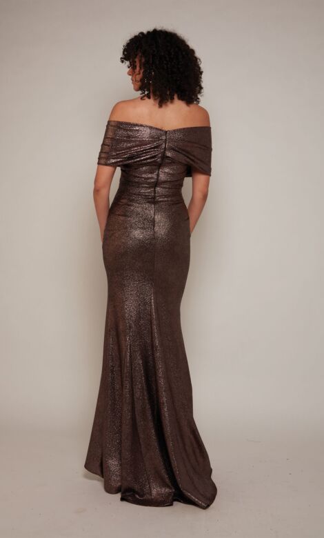 Alyce Paris 27666 Off The Shoulder Metallic Dress