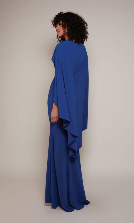 Alyce Paris 27683 Cape Sleeves Keyhole Neck Dress