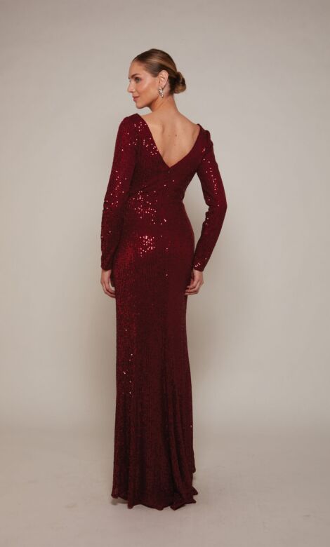 Alyce Paris 27688 Long Sleeve Sequin Dress