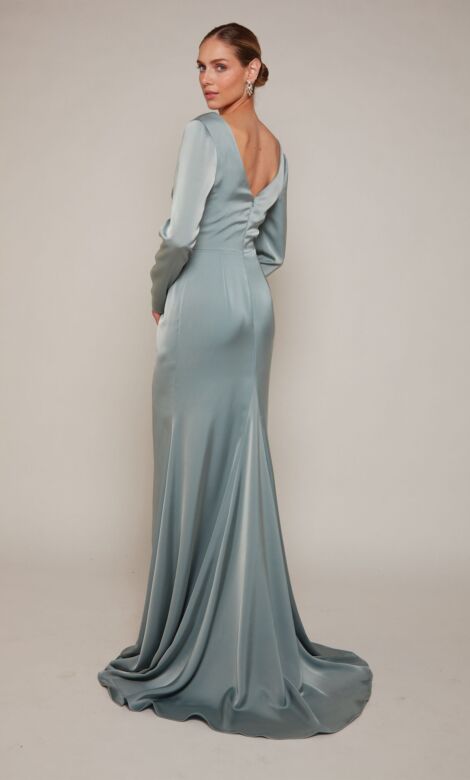 Alyce Paris 27694 Faux Wrap Long Sleeve Dress