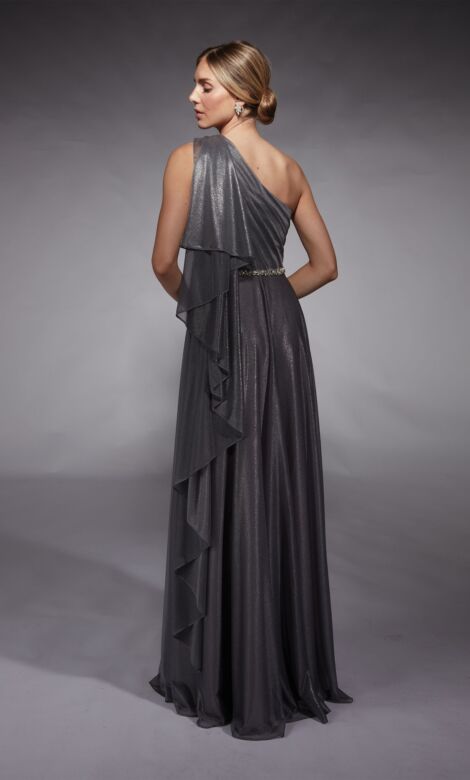 Alyce Paris 27719 Beaded Belt Cape Sleeve Dress