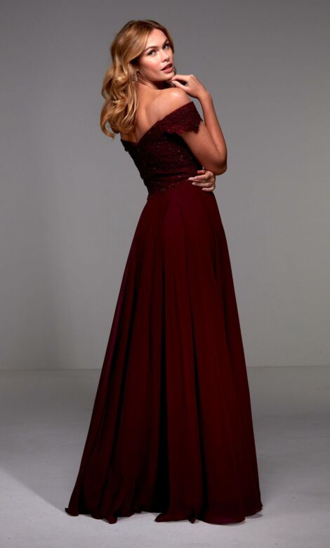 Alyce Paris 27510 Sweetheart Neck Off-The-Shoulder A-Line Dress