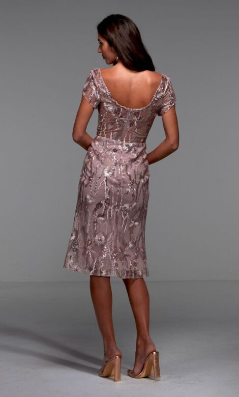 Alyce Paris 27534 V-Neck Scoop Back Dress