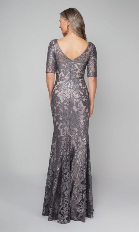 Alyce Paris 27497 Short Sleeve Sequin Dress