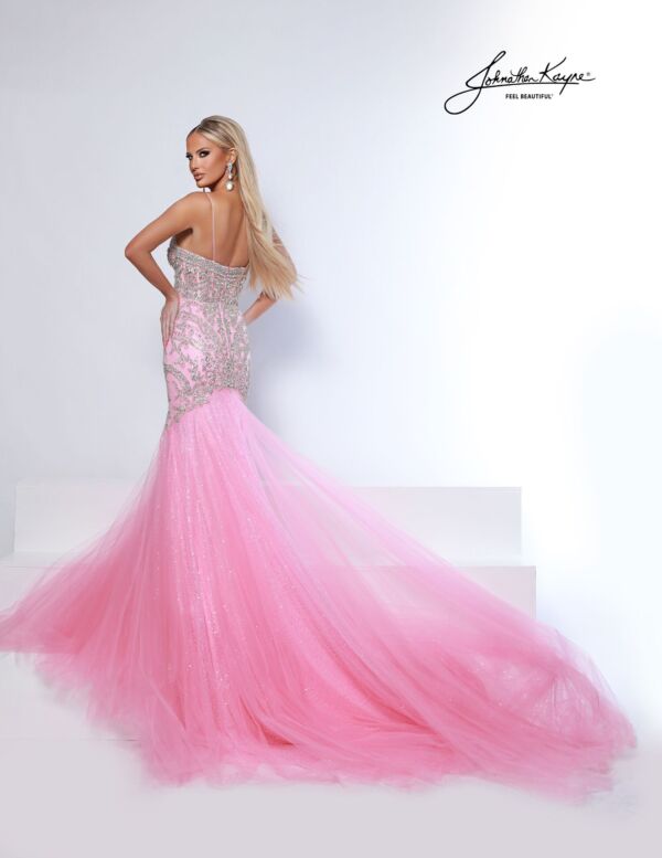 Johnathan Kayne 3128 Sleeveless Plunging Neckline Dress