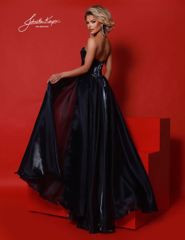 Johnathan Kayne 3159 Strapless Peek-A-Boo Neckline Dress