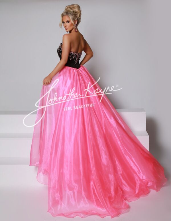Johnathan Kayne 2945 Long Overskirt Embellished Corset Dress