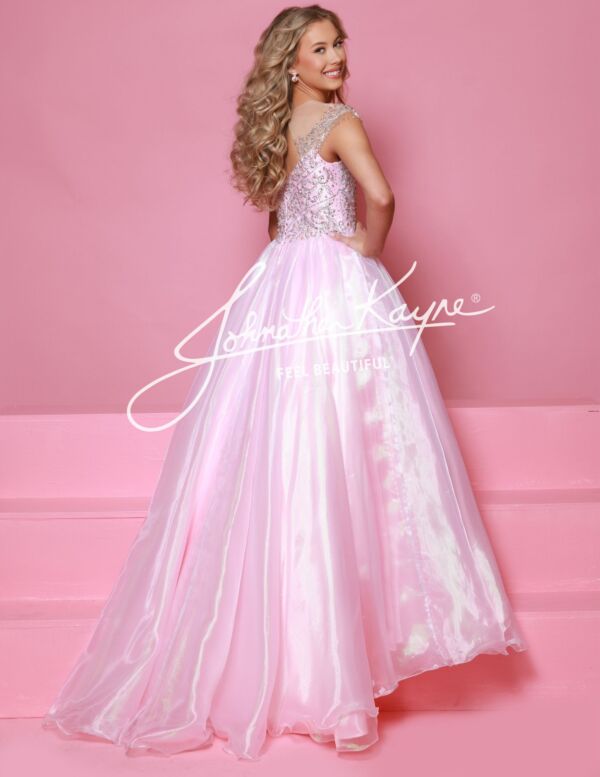 Johnathan Kayne C357 Cutout Back Cap Sleeve Dress