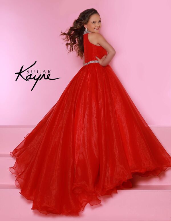 Johnathan Kayne C114 Beaded Waist Halter Neck Dress