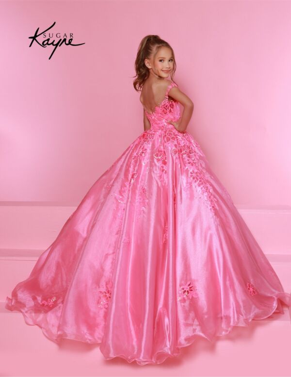 Johnathan Kayne C336 Illusion Neck Floral Applique Dress