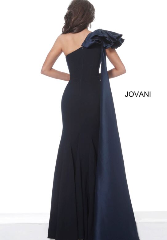Jovani 1008 One Shoulder with Streamer Dress