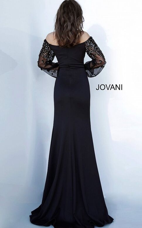 Jovani 1156 Illusion Sleeve Dress