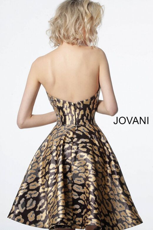 Jovani 1937 Animal Print Short Dress