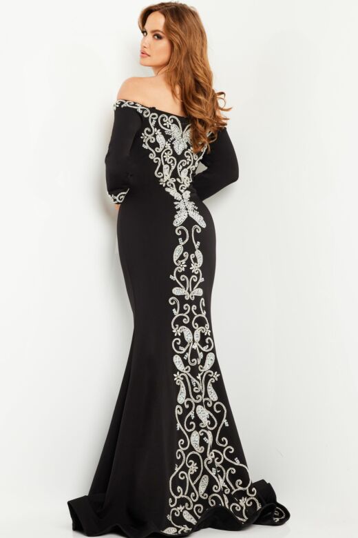 Jovani 24328 Off The Shoulder Embellished Dress