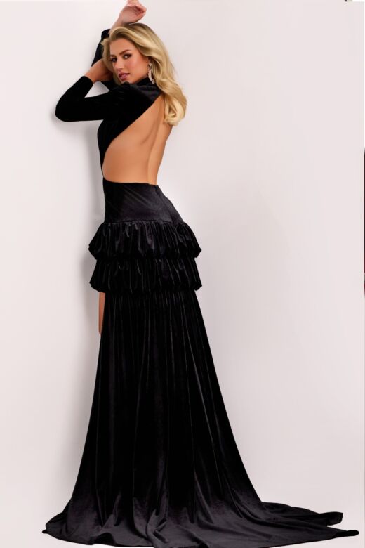 Jovani 43819 Long Sleeve High Neck Dress