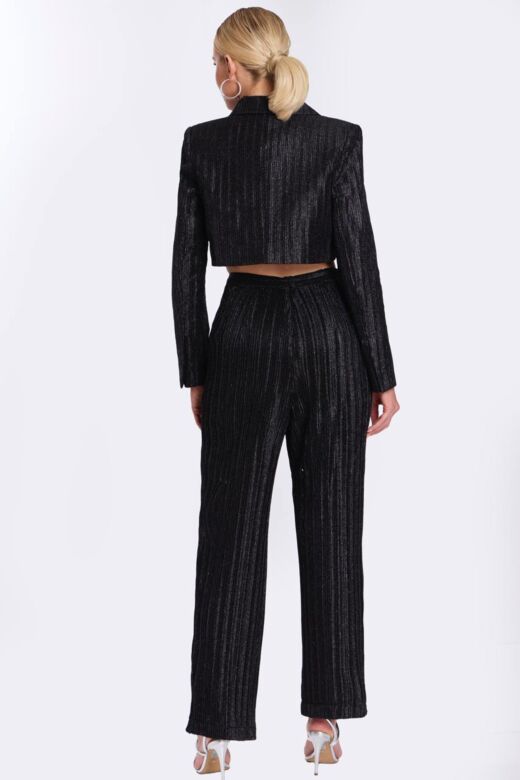 Jovani 46333 Blazer Top Stripe Pant Suit