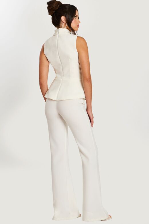 Jovani 47233 Peplum Top Wing Collar Pant Suit
