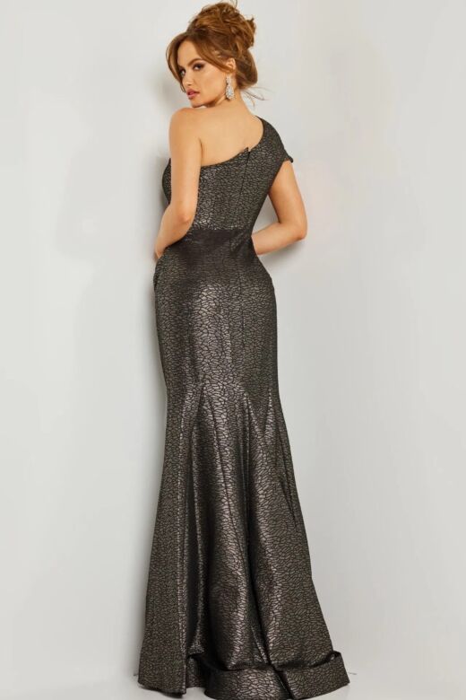 Jovani 06751 One Shoulder Metallic Dress