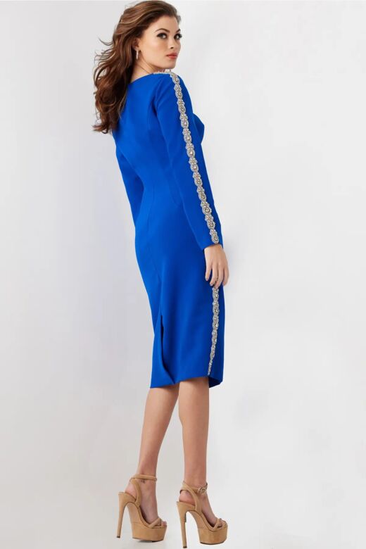 Jovani 24192 Long Sleeves Embellished Dress