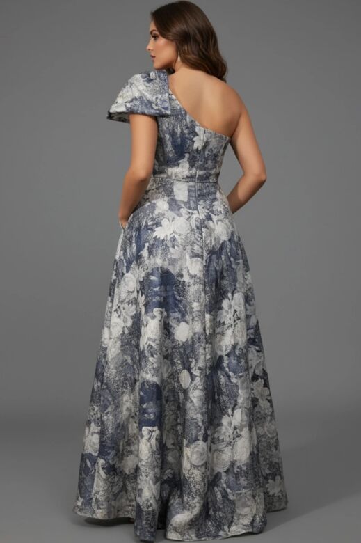 Jovani 25663 One Shoulder Floral Print Dress
