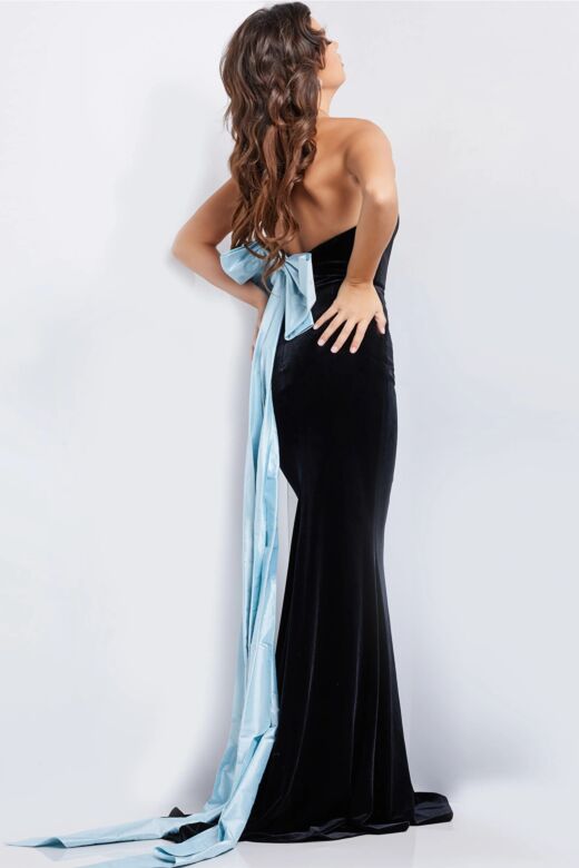 Jovani 26227 Bow Back Strapless Sweetheart Dress