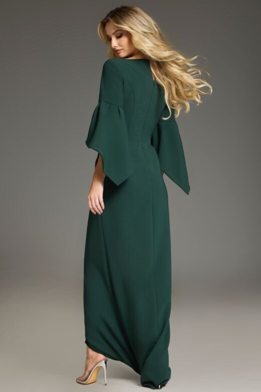 Jovani 39082 Bell Sleeves Square Neck Dress