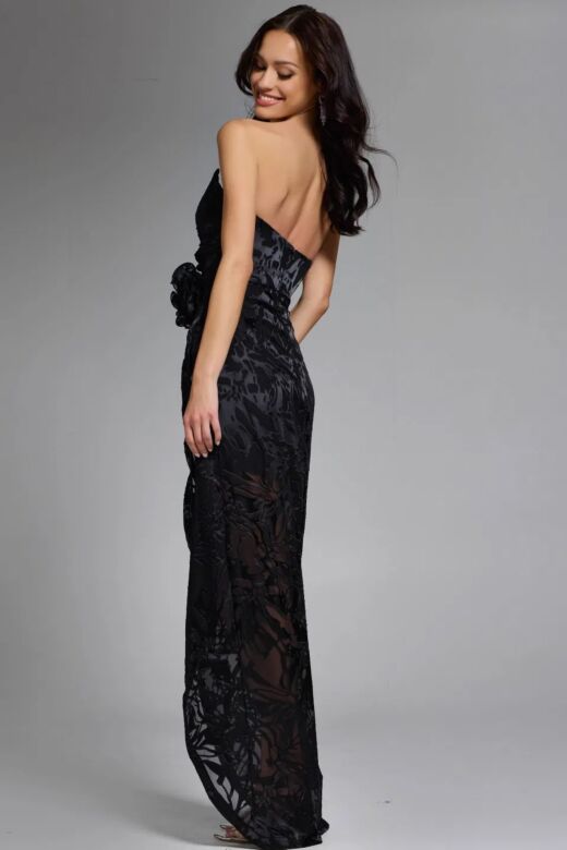 Jovani 40706 Rosette Waist Sweetheart Neck Dress
