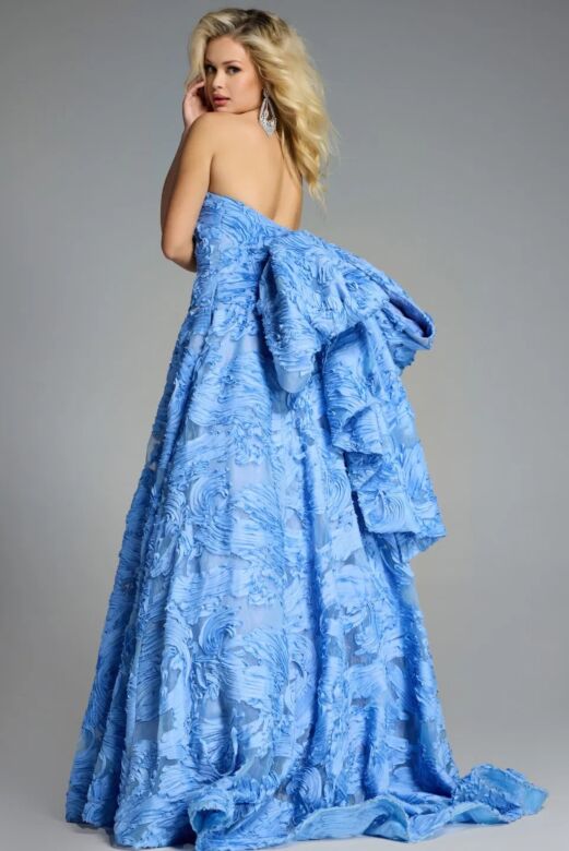 Jovani 44114 Strapless Straight Neck Back Bow Dress