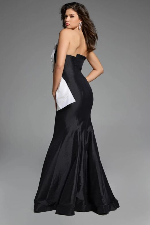 Jovani 44355 Bow Bodice Strapless Mermaid Dress