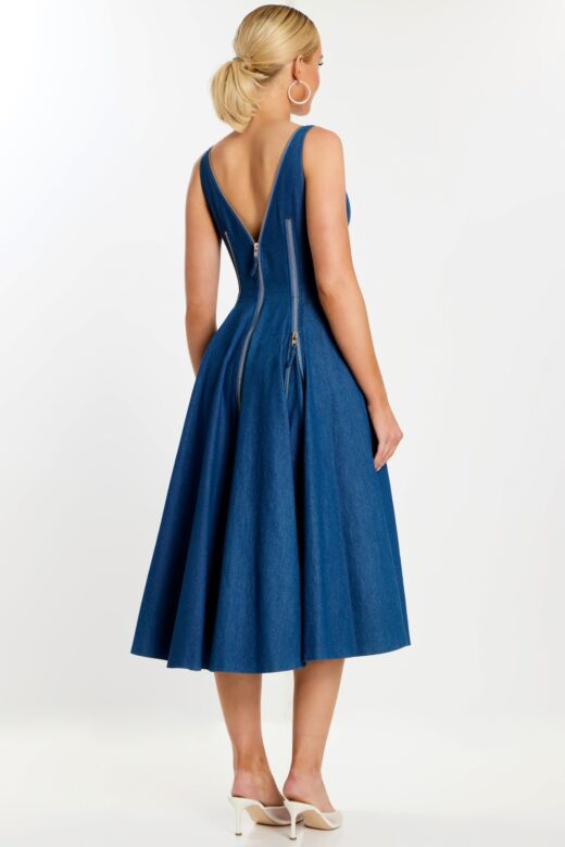 Jovani 44680 Zipper Accent V-Neck Dress