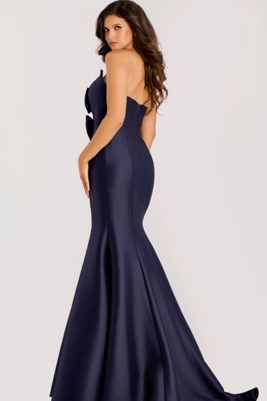 Jovani 45666 Front Cutout with Double Bow Dress