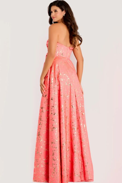 Jovani 48657 Front Bow A-Line Sweetheart Neck Dress