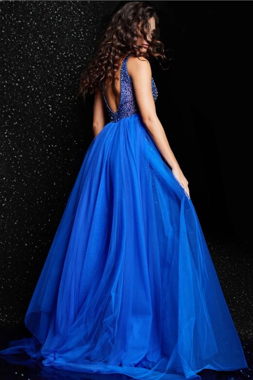 Jovani 26058 Beaded Illusion Overskirt Dress