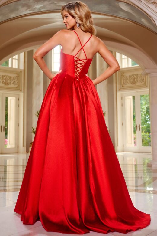Jovani 43199 Sweetheart Neckline Lace-Up Corset Dress