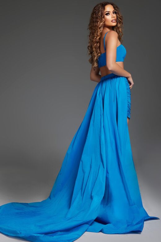 Jovani 44713 Long Overskirt Two Piece Dress