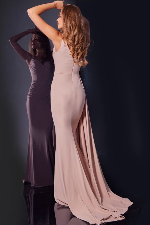 Jovani D5012 Side Tail Ruched Top Dress