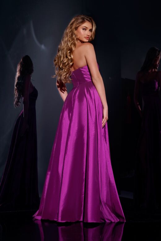 Jovani D5822 Draped Top Slit Skirt Strapless Dress