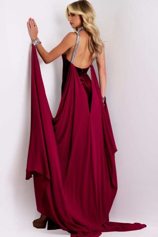 Jovani 43699 Embellished Choker-Style Neckline Column Dress