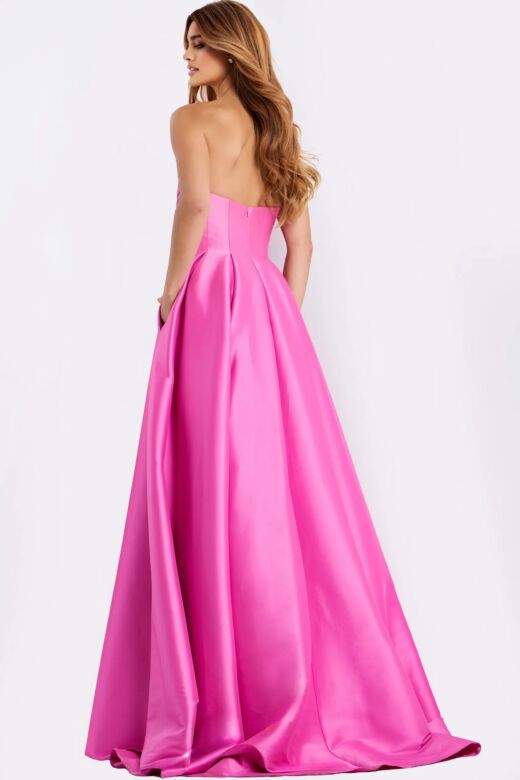 Jovani 47570 Ruched Neckline Strapless with Pocket Dress