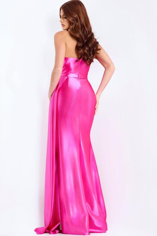 Jovani 47865 Side Tail Strapless Pleated Dress